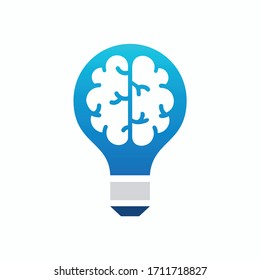 plantilla de logotipo vectorial de luces cerebrales