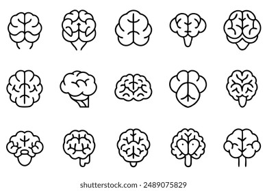 Brain Line Art Design Illustration Thought Process Drawing