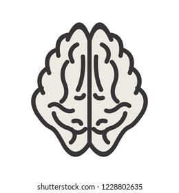 Brain Line filled multi color icon