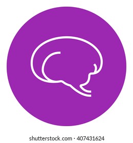 Brain line icon.