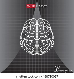 Brain line icon