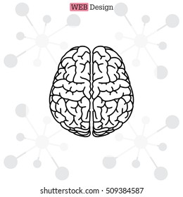 Brain line icon
