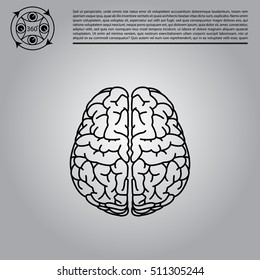 Brain line icon
