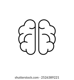 Ícone de linha cerebral para aplicativos e Web