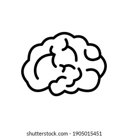 brain line icon design vector template