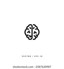 Brain Line Icon. Editable Stroke