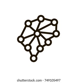 Brain  line icon. High quality black outline logo for web site design and mobile apps. Vector illustration on a white background.