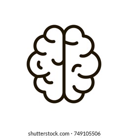Brain  line icon. High quality black outline logo for web site design and mobile apps. Vector illustration on a white background.