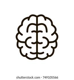 Brain  line icon. High quality black outline logo for web site design and mobile apps. Vector illustration on a white background.