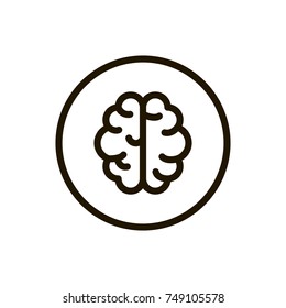 Brain  Line Icon. High Quality Black Outline Logo For Web Site Design And Mobile Apps. Vector Illustration On A White Background.