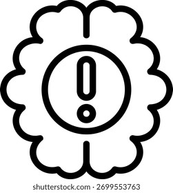 Illustrationsvektor eines Gehirnliniensymbols