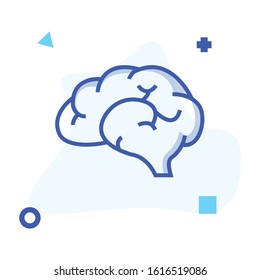 Brain line icon. Intelligence icon. 