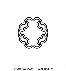 Gehirnzeilensymbol. Einfaches Symbol für menschliches Antomy-Wissenschaftsposter. Logo-Design-Element. T-Shirt-Druck. Vektorgrafik für Aufkleber.