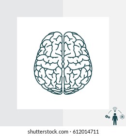 Brain line icon. vector illustration