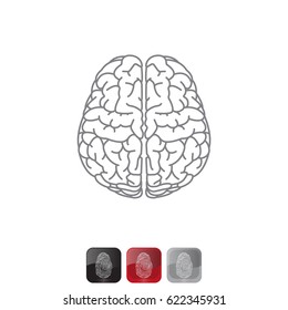 Brain line icon. vector illustration