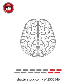 Brain line icon. vector illustration