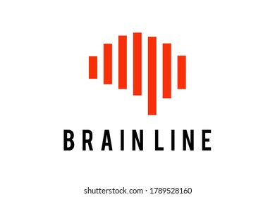 Brain line for logo design concept. Very suitable in various business purposes, also for icon, symbol and many more.