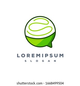 Diseño del logotipo de la línea de cerebro listo para su uso