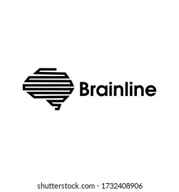 Brain line logo and illustration