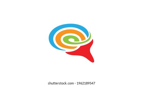 Brain line shape icon. creative outline symbol for brain colorful organ vector design, mental anatomy. Brain smart pictogram. art simple vector editorial stroke illustration