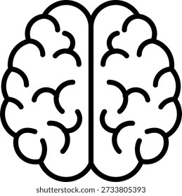 Brain Line vector Icon Design