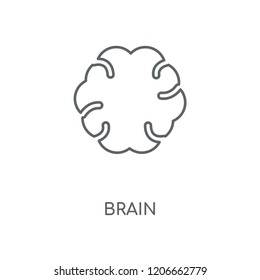 Brain linear icon. Brain concept stroke symbol design. Thin graphic elements vector illustration, outline pattern on a white background, eps 10.
