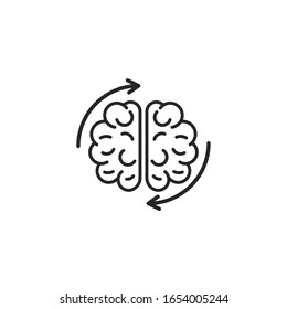 Brain Loading Icon On White. Vector Illustration. Esp 10.