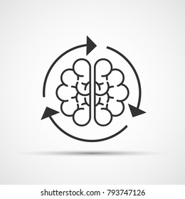  Brain loading. Vector illustration. Esp 10.