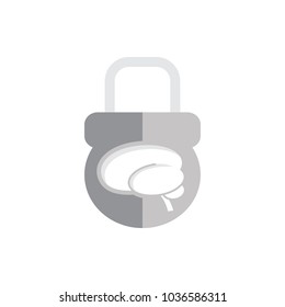Brain Lock Logo Icon Design