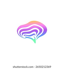 Logótipo do cérebro. Neurônio abstrato, neural, Inteligência Símbolos do ícone da tecnologia cerebral Inspiração do logotipo.