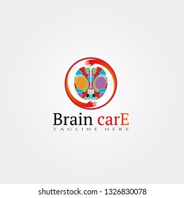 Brain logo. Brain care icon template, creative vector logo design, illustration element.