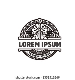 Brain logo with circle ornament