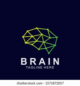 Brain logo creative design. Icon brain vector illustration.