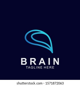 Brain logo creative design. Icon brain vector illustration.