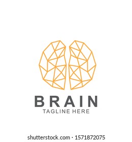 Brain logo creative design. Icon brain vector illustration.