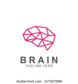Brain logo creative design. Icon brain vector illustration.