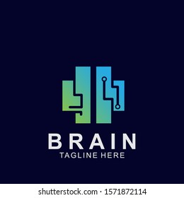 Brain logo creative design. Icon brain vector illustration.