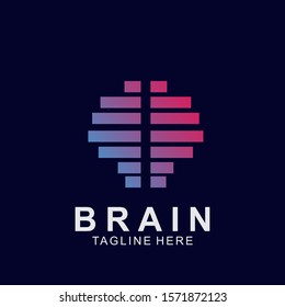 Brain logo creative design. Icon brain vector illustration.