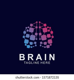 Brain logo creative design. Icon brain vector illustration.