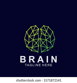 Brain logo creative design. Icon brain vector illustration.