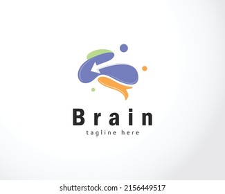 brain up logo creative education smart idea arrow design concept