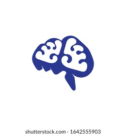 Diseño de plantilla de icono de ilustración creativa del logotipo del cerebro
