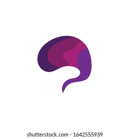 Brain logo creative illustration icon template design