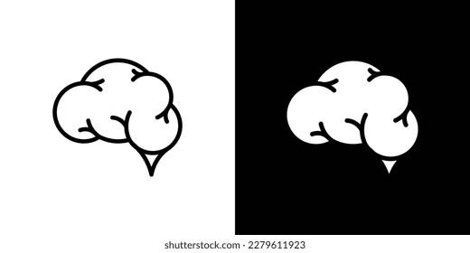 logotipo del cerebro línea creativa icono ilustración vectorial 11