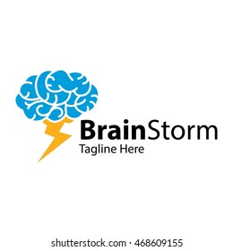 Brain logo. Creativity and idea icons and elements.