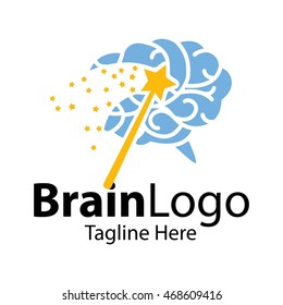 Brain logo. Creativity and idea icons and elements.