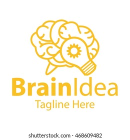 Brain logo. Creativity and idea icons and elements.