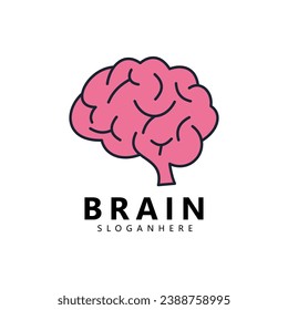 Logo-Design des Gehirns. Brainstorm denke Idee Logo Inspiration.