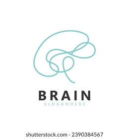 Brain logo design. Brainstorm think idea logo inspiration
