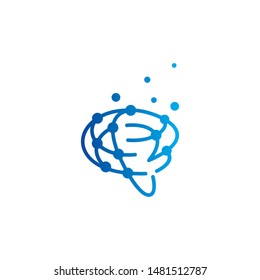 Brain logo design can be used as symbols, brand identity, company logo, artificial intelligence icons, or others. Color and text can be changed according to your need. 